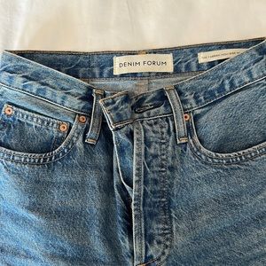 Denim forum farrah high rise wide leg jeans 28L